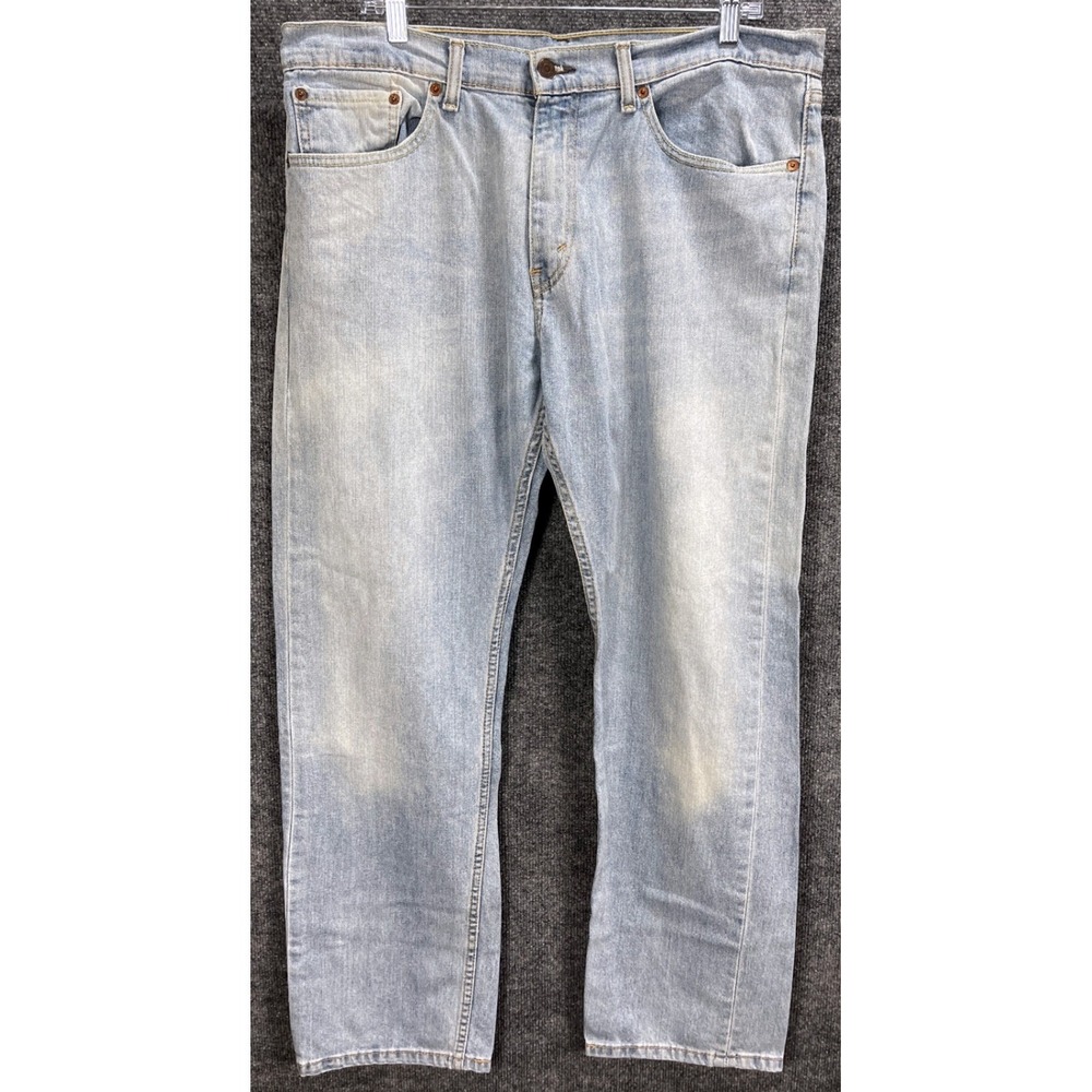 Levi's 505 Mens 34x32 Regular Fit Light Wash Denim Jeans